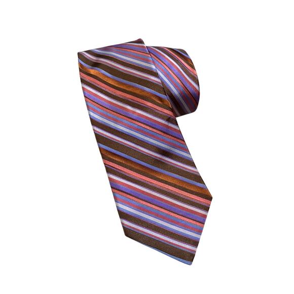 Ted Baker Striped Silk Tie - Picture 1 of 5